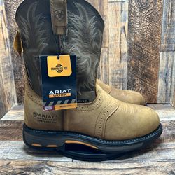 NEW Ariat Men’s WorkHog Pull On Boots Waterproof Composite Toe US 10 2E EE Wide
