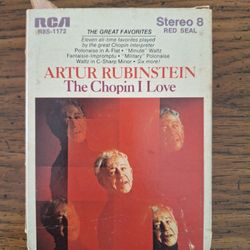 Stereo 8 Track The Great Favorites of Arthur Rubinstein THE CHOPIN I LOVE