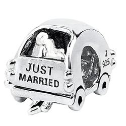 Charm For Pandora 925 Sterling Silver “Just Married” Charm