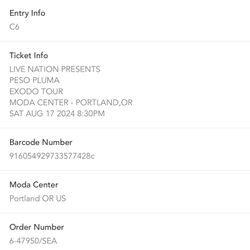 Peso pluma Tickets