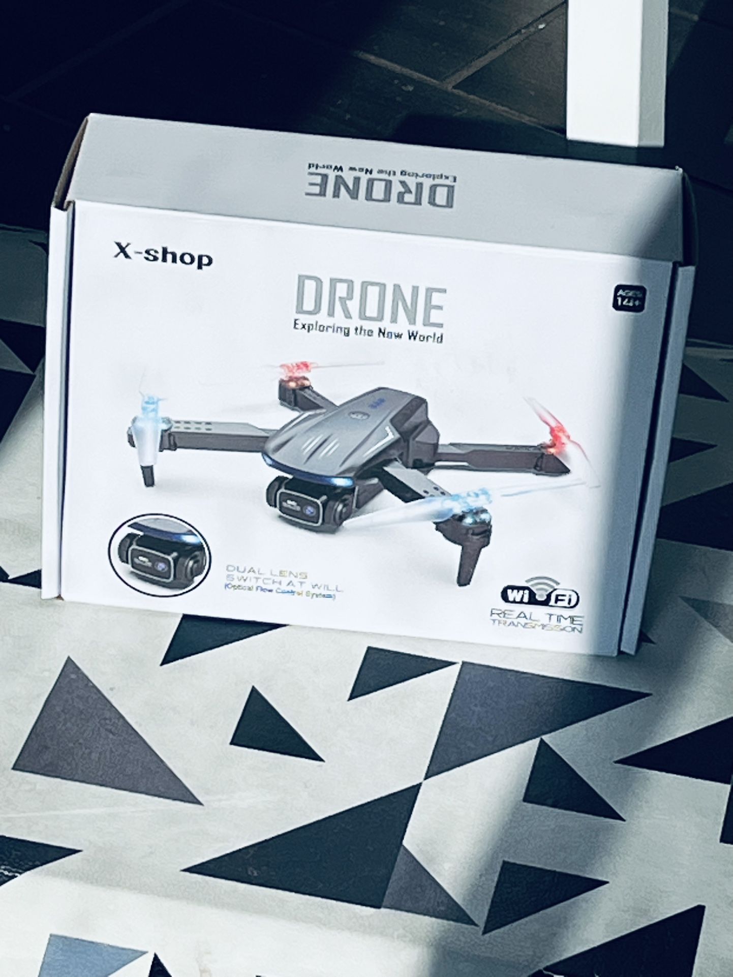 Brand new Drone with REAL WIFI TRANSMISSION Camera 1080P HD, FPV Drones with 2 Batteries,