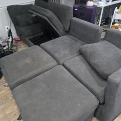 Modular Sectional Sofa with Storage, U Shaped Sectional