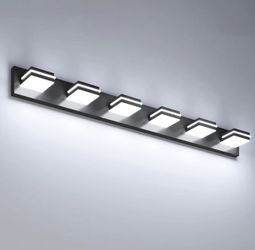 Modern Black 6 Light Bathroom Vanity Light Bath