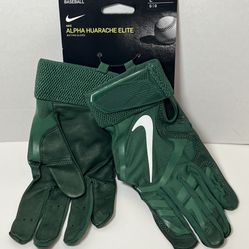 Nike Alpha Huarache Elite Baseball Batting Gloves Green Mens Size Large & 2XL CV0696 336 New