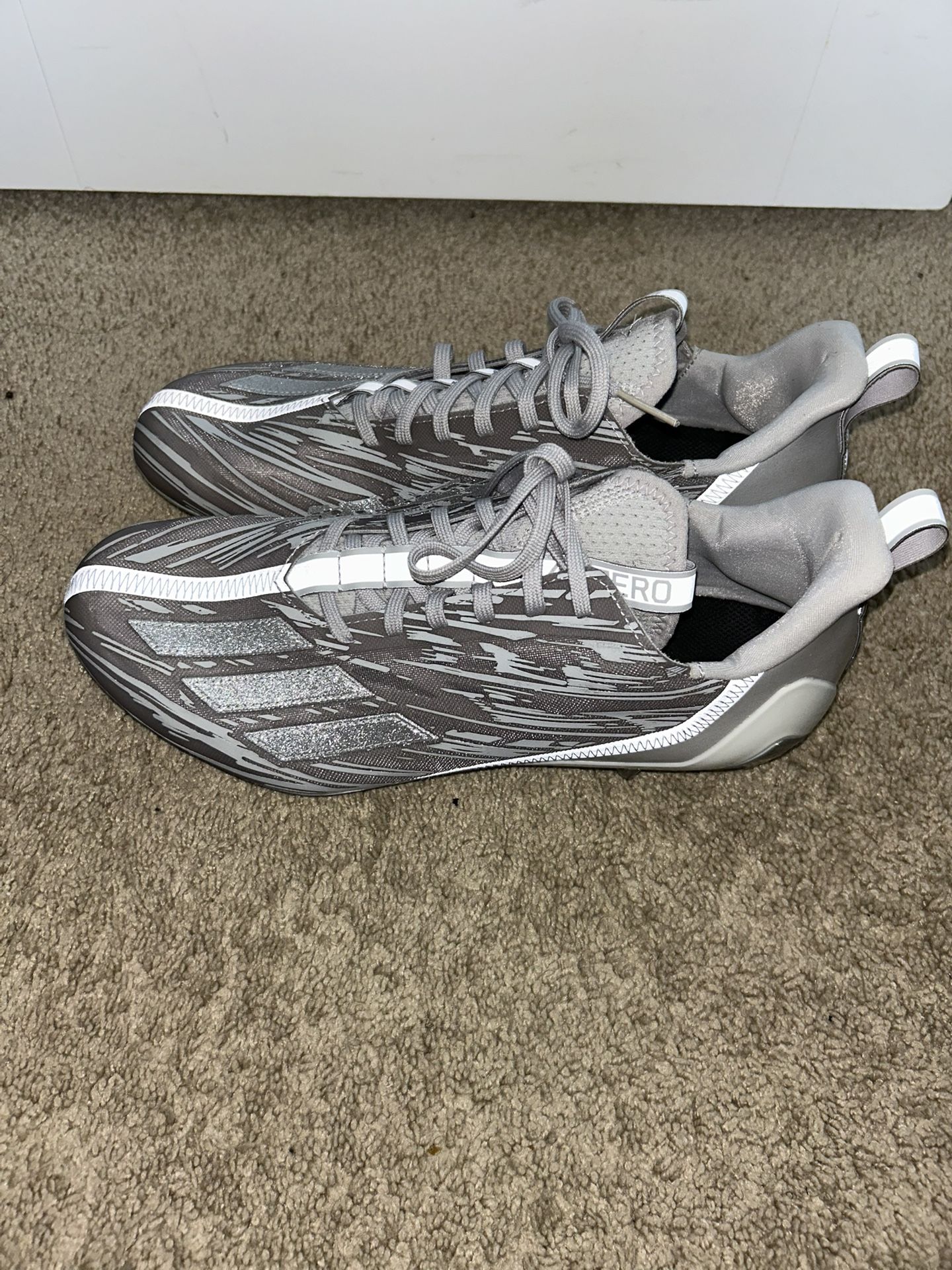 Gray Adidas Football Cleats 
