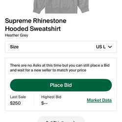 Supreme Hoodie Rhinestone