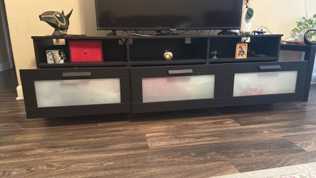IKEA TV unit, black, 85 1/8x16 1/4x21 1/8 "