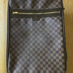 Louis Vuitton Damier Ebene Pégase 55 Rolling Carry On Suitcase Luggage Brown