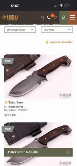 Peniel Knives Tabu Zero Fixed Blade Knife
