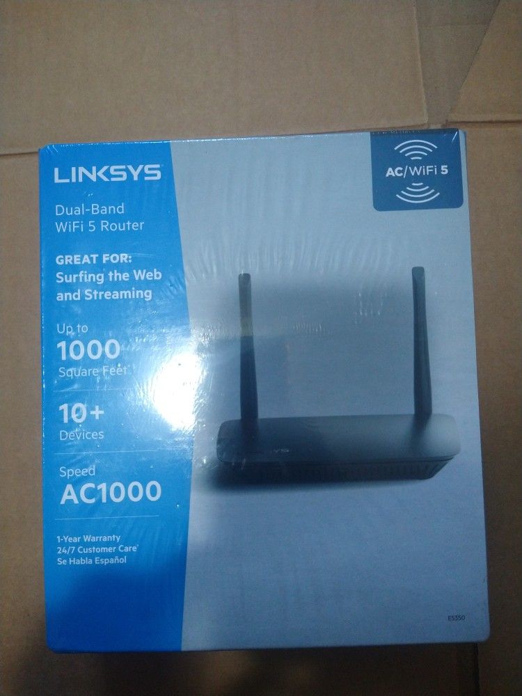 Linksys E5400 AC1200 Dual‑Band WiFi 5 Router – New Sealed – MSRP $50, Offer $28