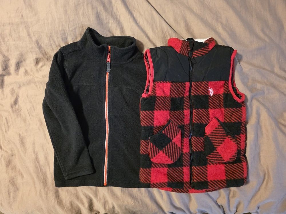Kids So 6/7 Zip Up Fleece And Vest