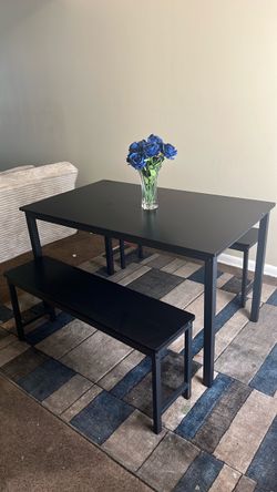 Dining table and 2 benches