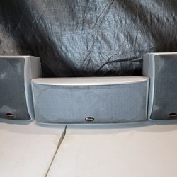 Polk Audio Surround Sound Speakers Rm2650 Set Of 3 Gray Color 