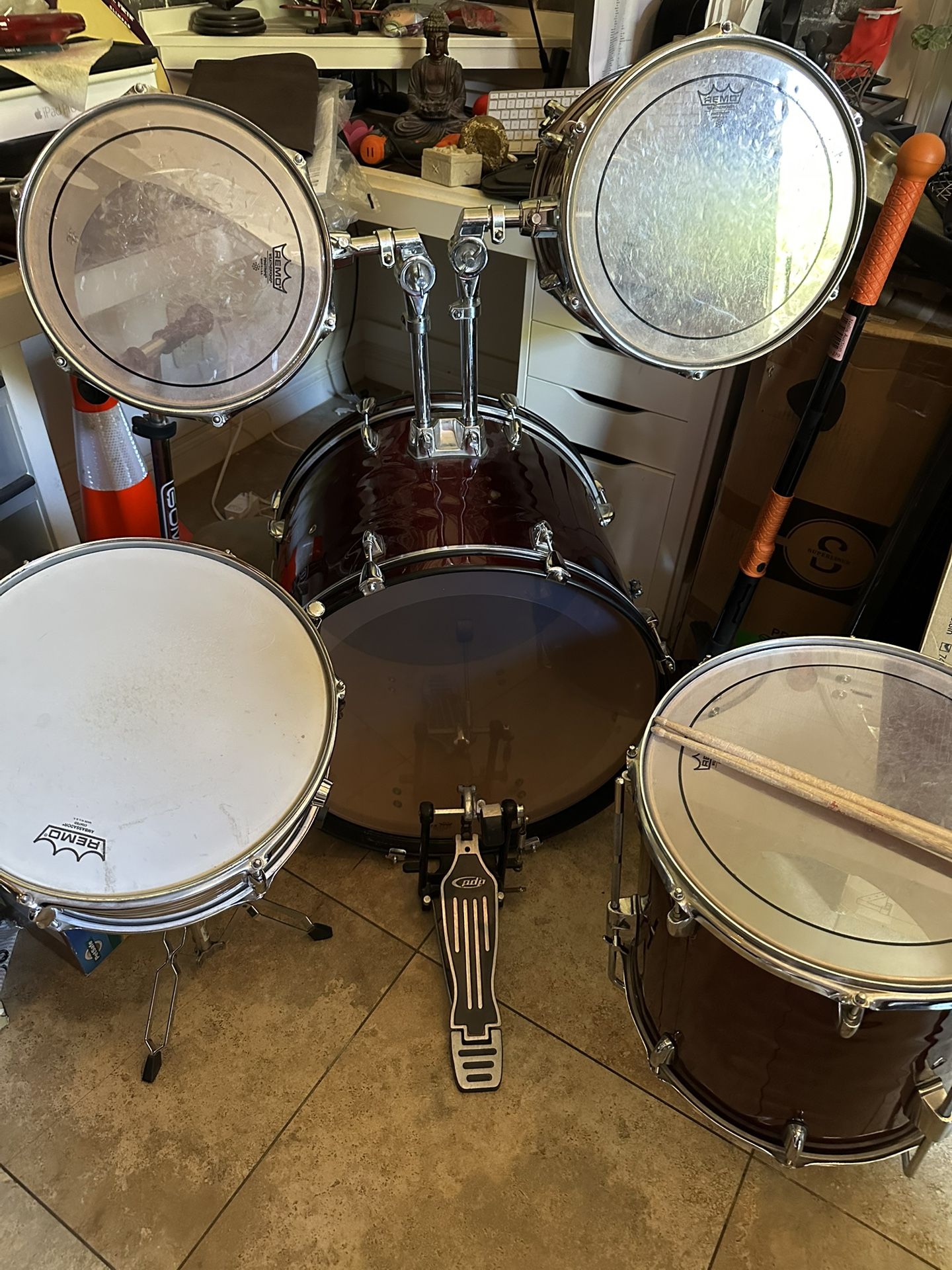 Five Piece PDP Drum Set