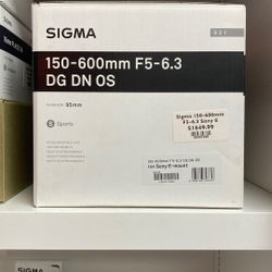 Sigma 150-600mm F5-6.3 Lens For Sony E