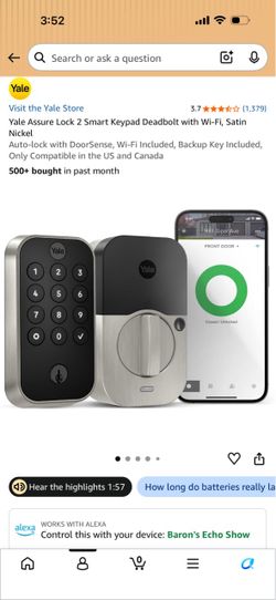 Yale Assure Lock 2 Smart Keypad