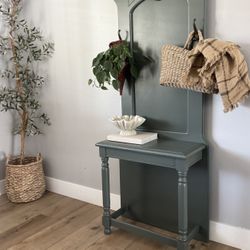 Vintage Antique Hall Tree Entryway Furniture