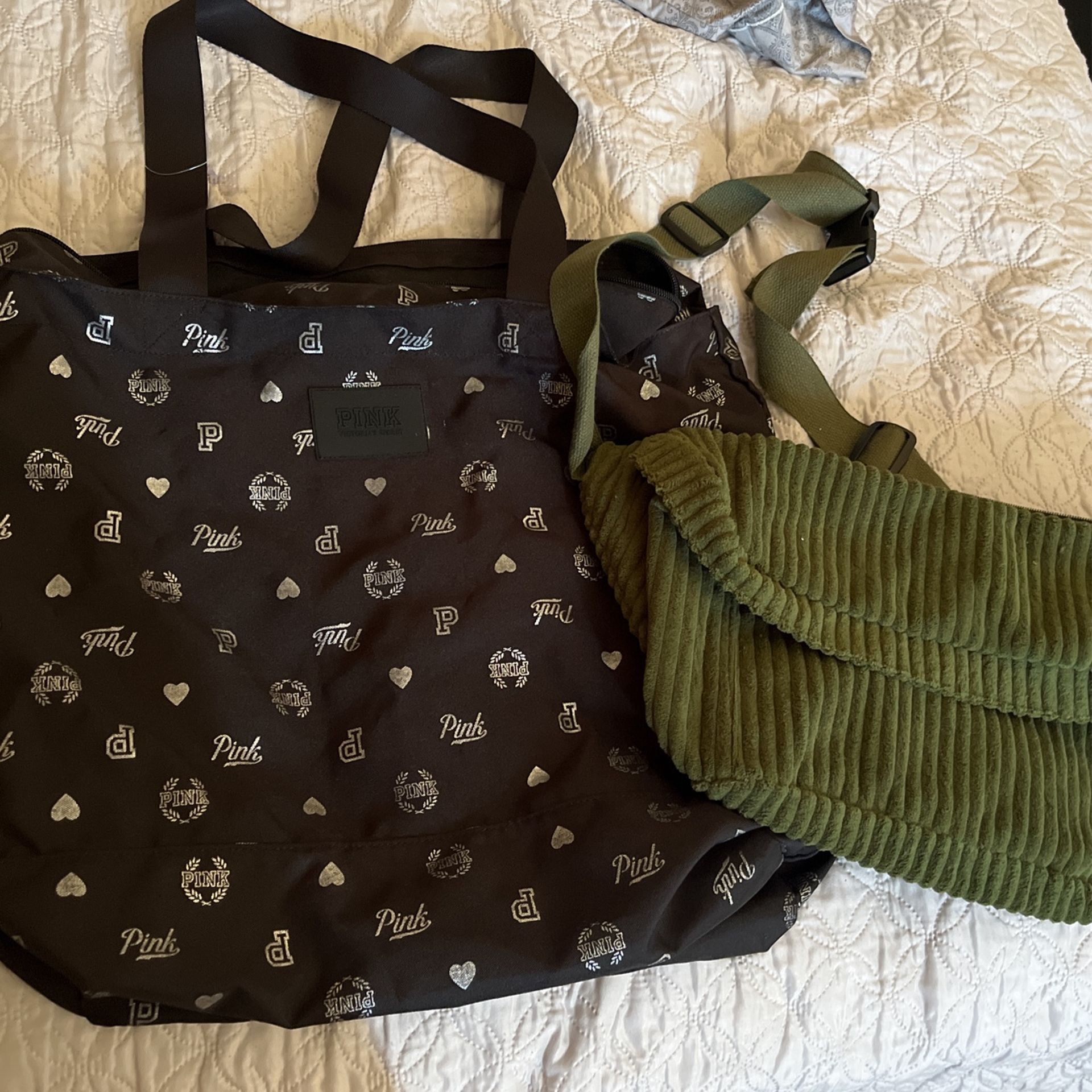 Victoria Secret Bag & Green Fanny Bag