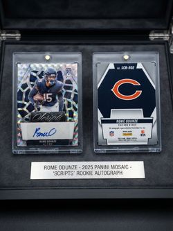 Rome Odunze 2025 Panini Mosaic Scripts Rookie Autograph