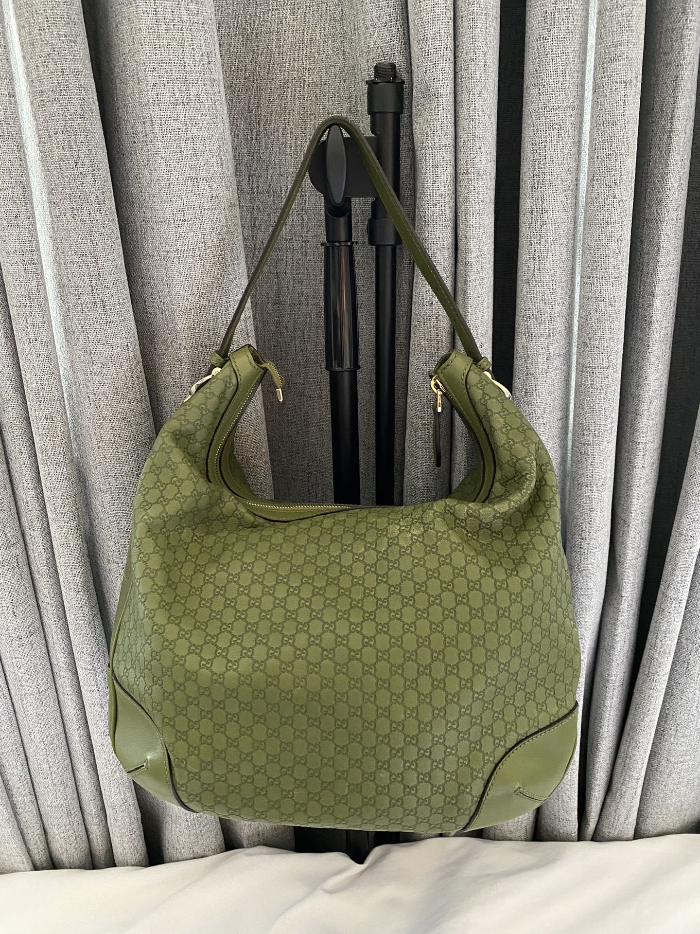 Authentic Preloved Gucci Nice Hobo Bag Microguccissima Green Work Bag