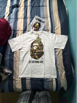 Bape Tee, White Camo, Medium