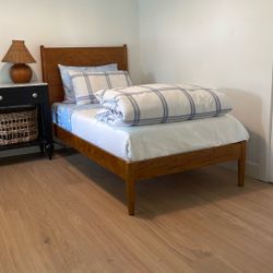 Pair Twin Bed Frames & Mattresses 