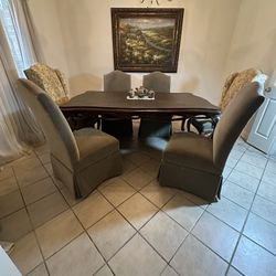 Dining Room Table and Six Chairs 
