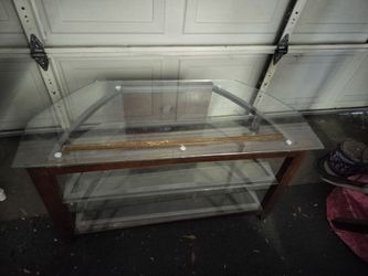 Glass TV stand