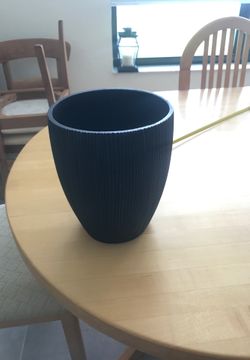 Black ceramic decorative waste container
