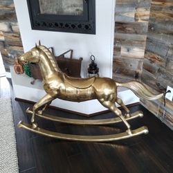 Brass Rocking Horse 