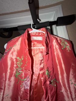 Elegant Pink Brocade Chinese Vest