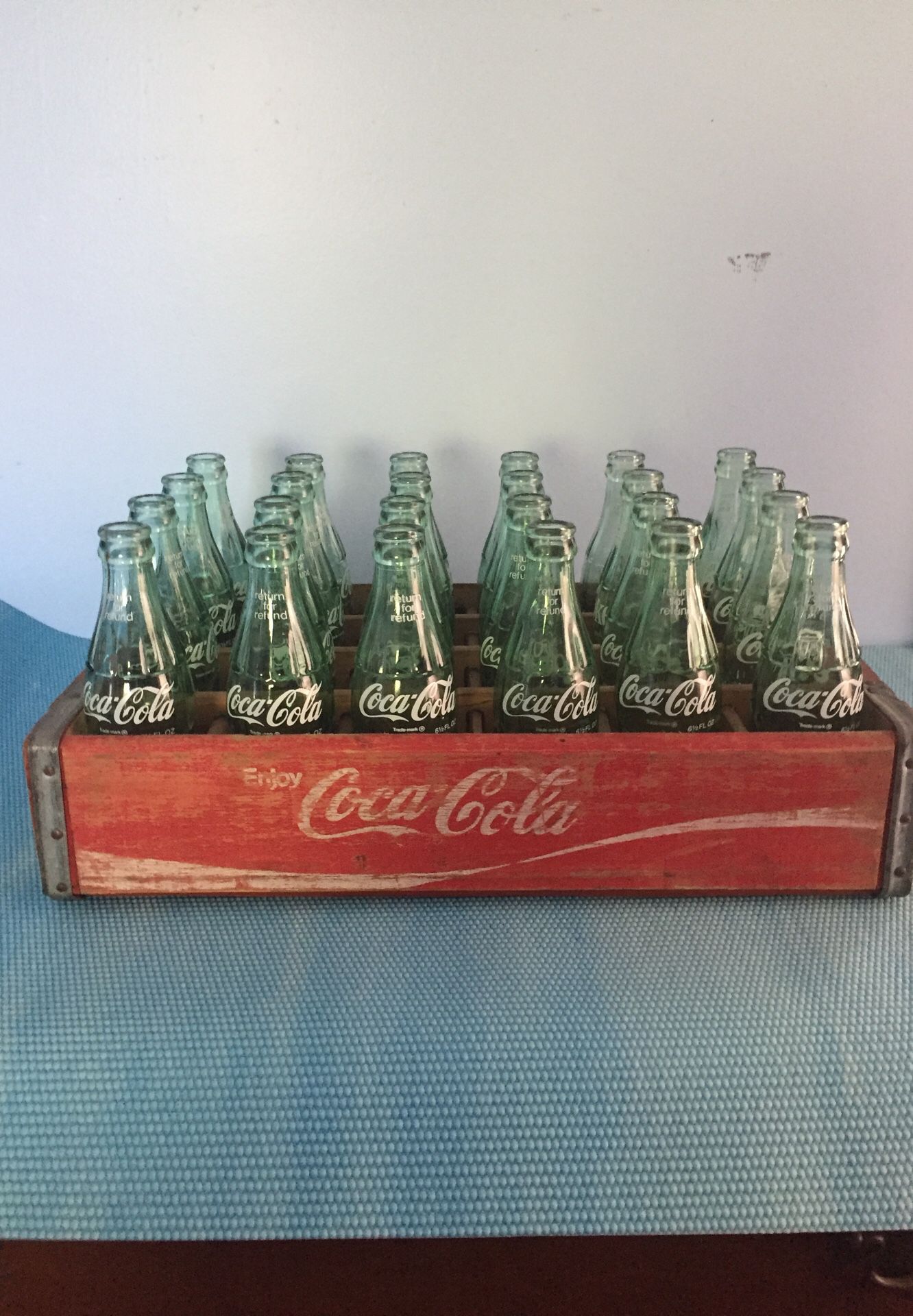 1957 all original Antique full glass bottle rack