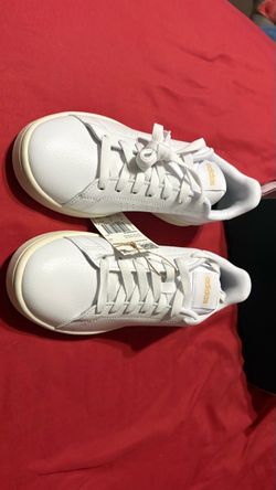 White Low-Top Sneakers with Tags