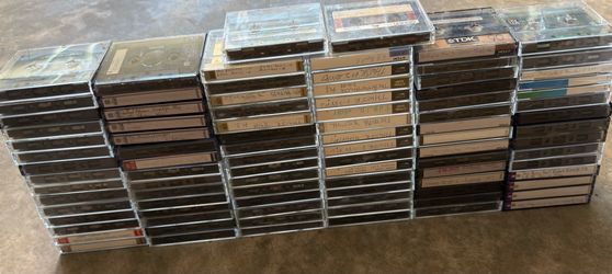 AS IS Lot of 92 Blank High Bias Type II Cassette Tapes - Sony / TDK / Maxell....