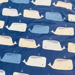 Baby Fitted Cribs Sheets - 5 Pack - Whales, Foxes, Blue & White Sheets & Dots