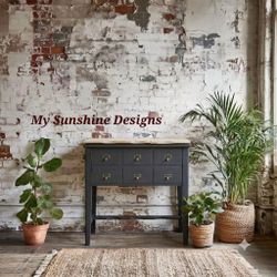 Repurposed Vintage Wooden Sewing Cabinet - Side Table