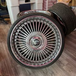 22 Inch Forgiato, Big Floating Center Cap F Rims And Tires  Taking Off A S(2,300)OBO 