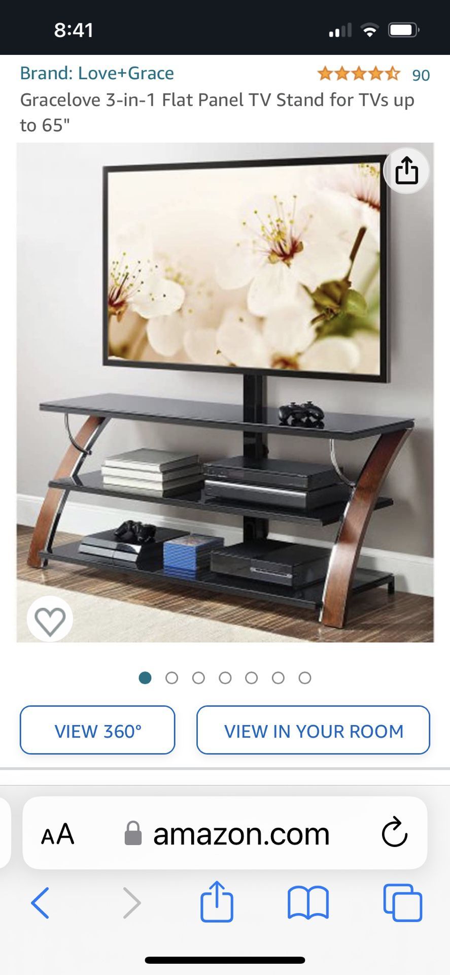 TV Stand Entertainment Center Like New From Costco 1 Year Old - Like New