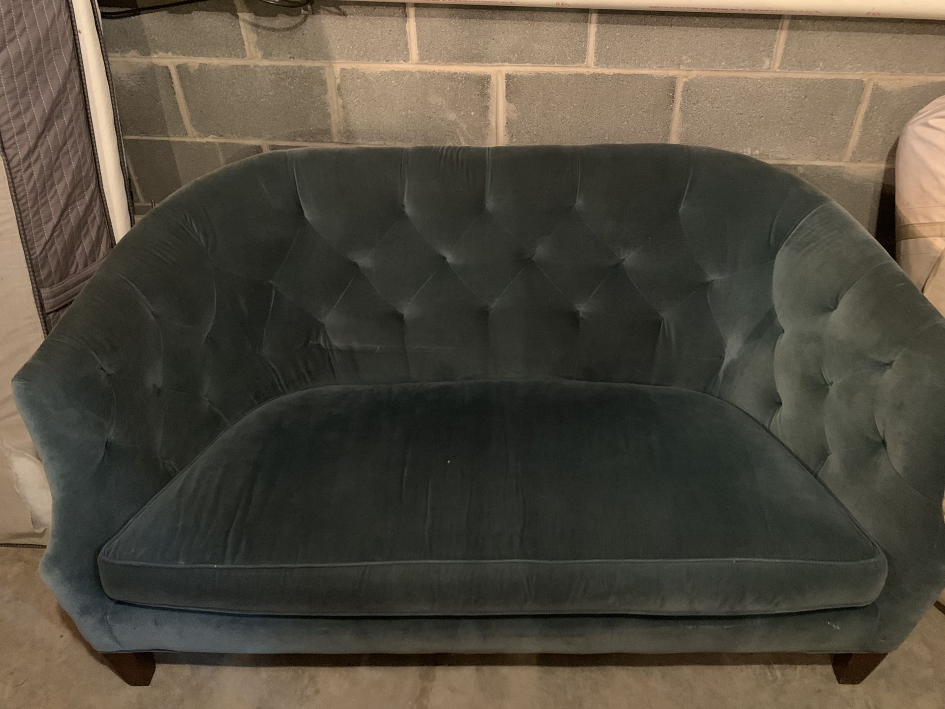 Elegant Peacock Love Seat from Crate and Barrel