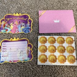 Disney Princess Birthday Party Invitations 20 Per Pack $5 Each (Pick Up Only)