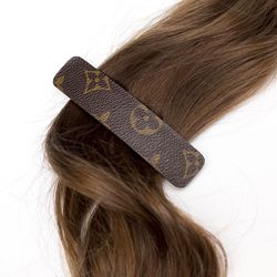 Handmade Authentic Louis Vuitton Monogram Canvas Barrette Hair