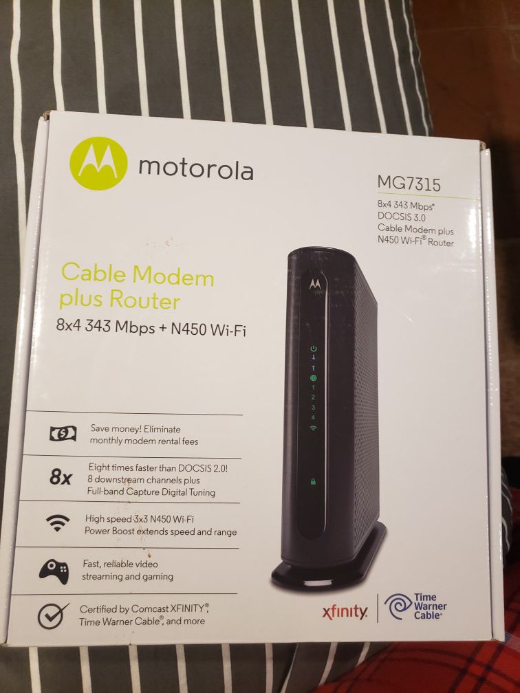 Cable modem plus router Motorola mg7315