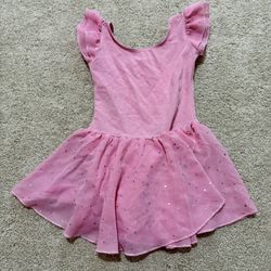 Arshiner Girls Ruffle Sleeve Ballet Dance Tutu Skirted Leotard, size 6-7 years