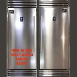 New In box Forno 28" Pro-Style Refrigerator / Fridge -Freezer Dual Combination