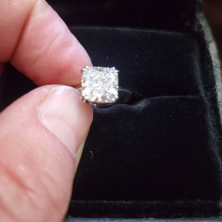 2.52 carat Lab Created White Gold Engagement Ring