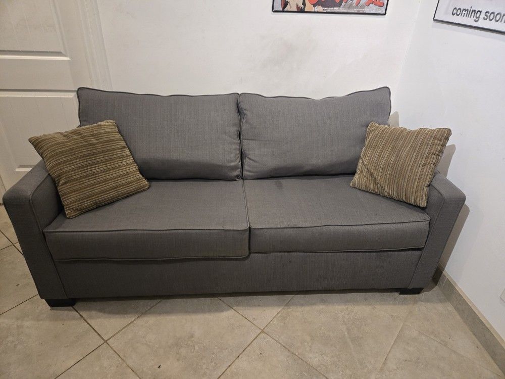 Comfy Modern Couch With Matching Pillows