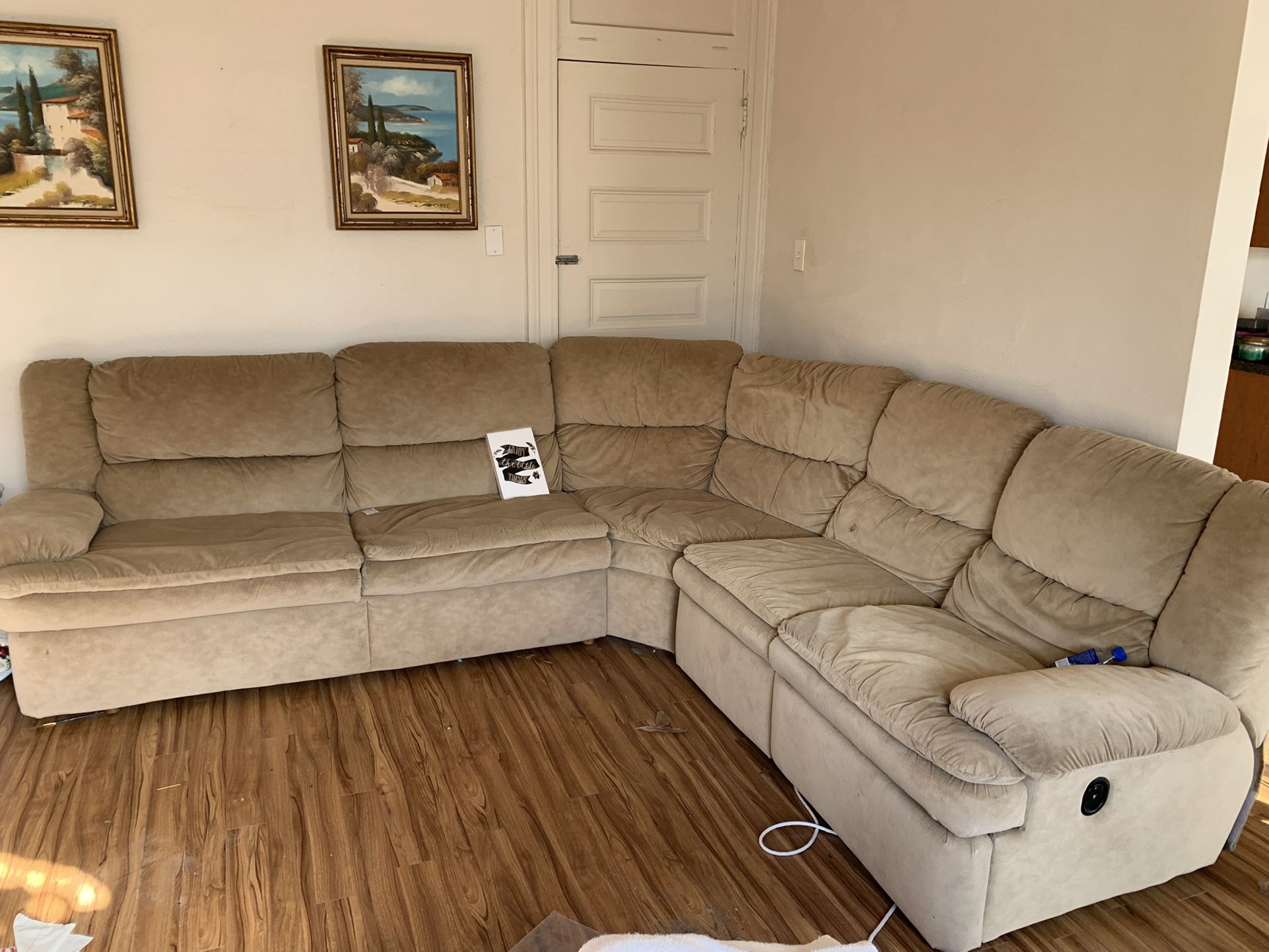 La-z-boy LAZBOY Sectional Or Couch - Recliner And Pull Out Bed