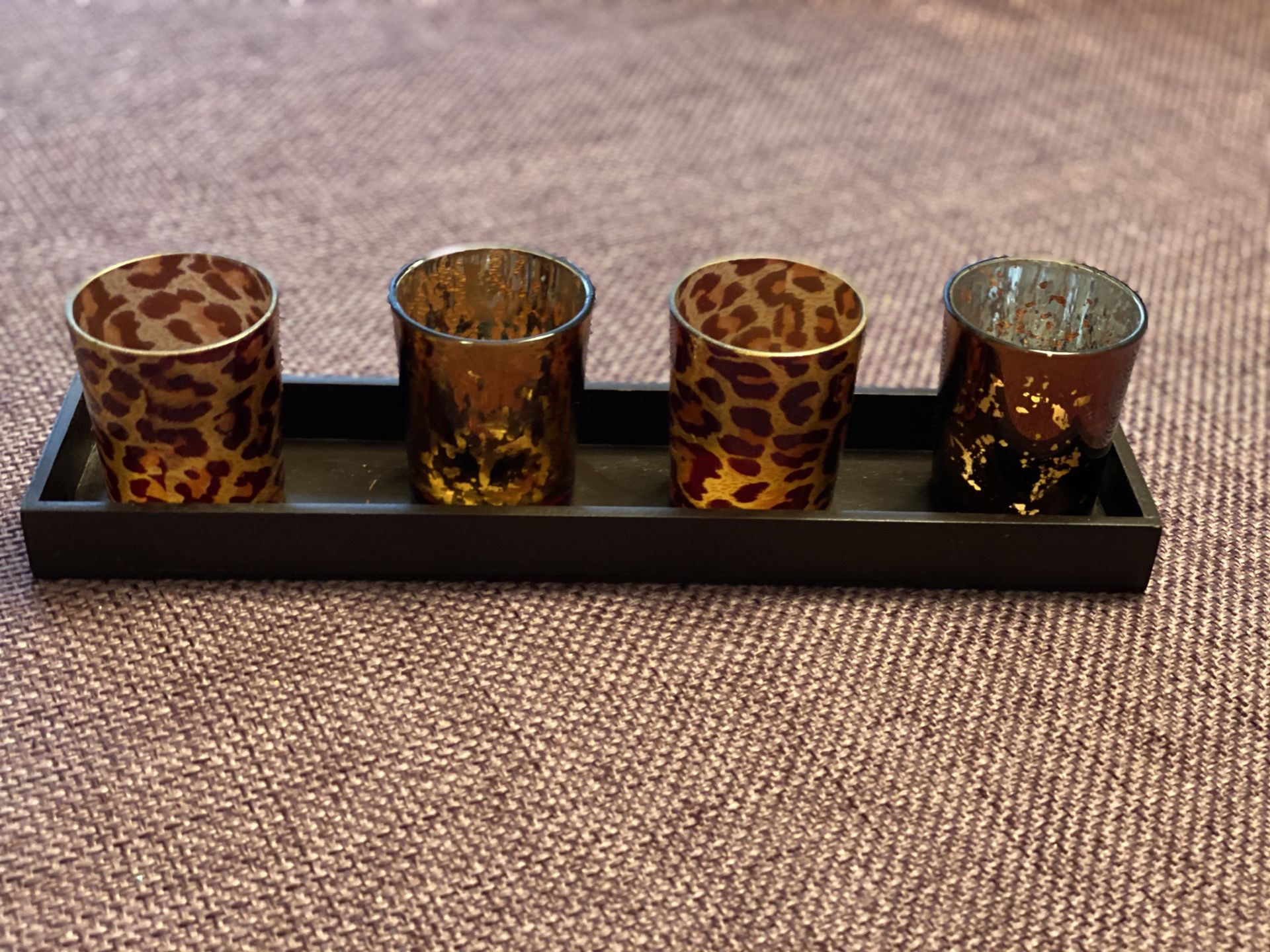 Glass votive candles decor