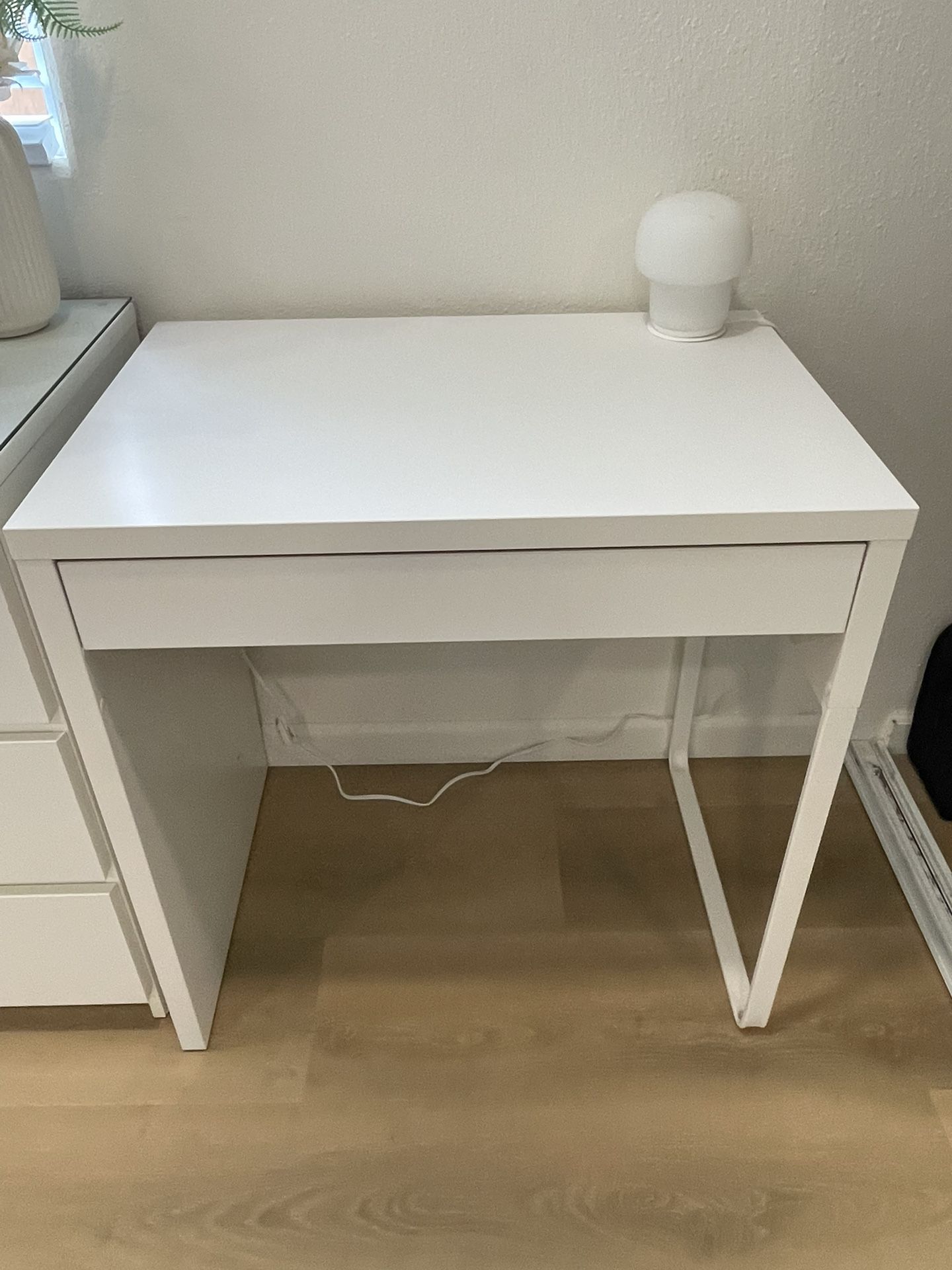 White IKEA MICKE Desk