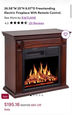 Electric Fireplace with control